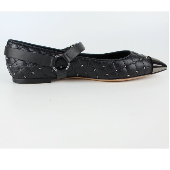 NEW Valentino Garavani Rockstud Spike Quilted Flats - Picture 6 of 15